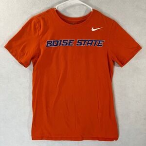 Nike Boise State Broncos Shirt Men's Small Orange Athletic Cotton NCAA College